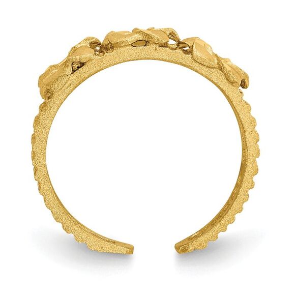 Tropical Plumeria Toe Ring in 14 Karat Gold - Picture 2 of 6